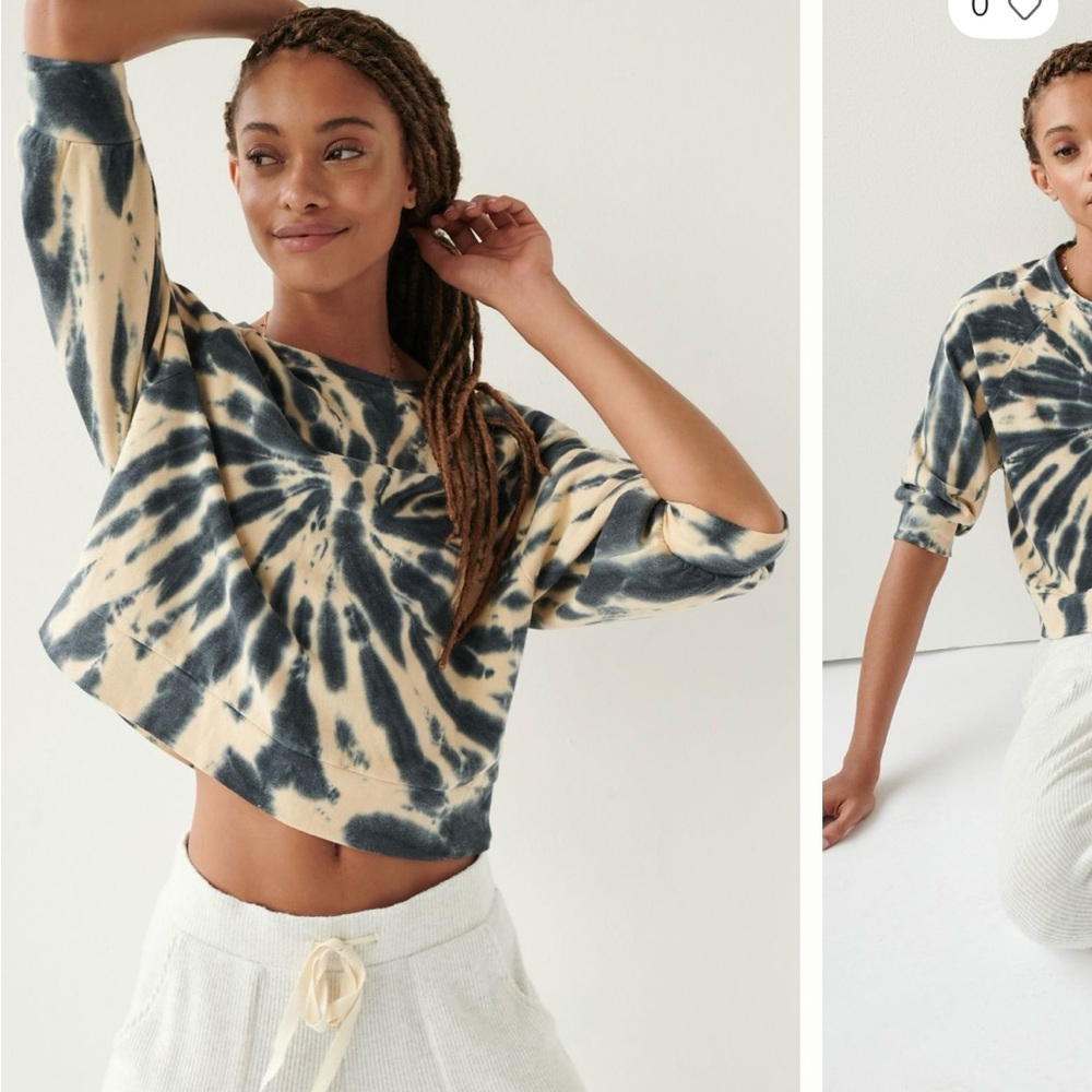 Carrie Cropped Tie-Dye Sweatshirt